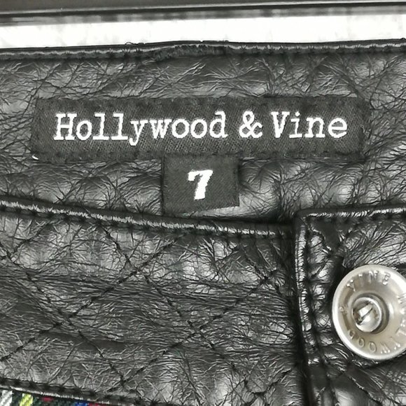 Hollywood & Vine Womens Jeans Jeggings Red Plaid Black Low Rise Denim Juniors 7 - Picture 9 of 10